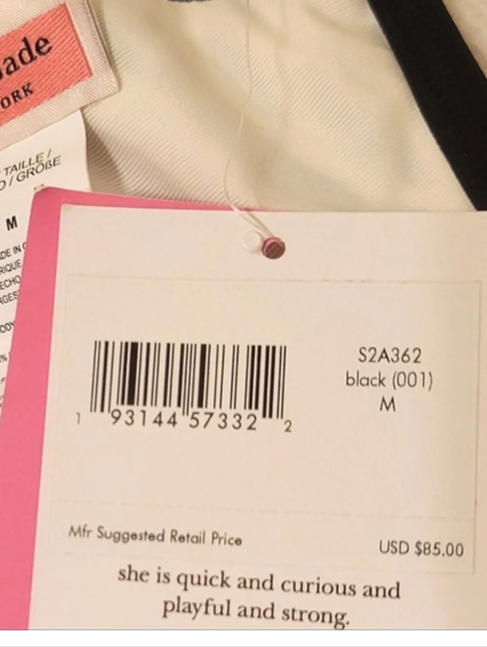 KATE SPADE NY Zebra Underwire Bralette Bikini Top & High Waist Bottom BUNDLE NWT